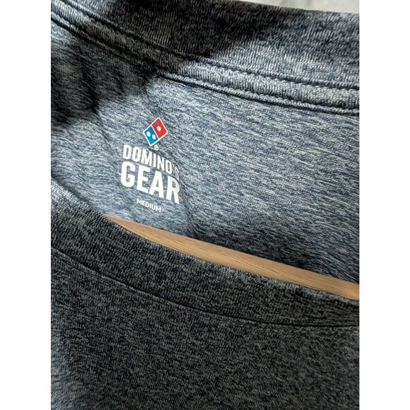 Dominos Pizza Gear Gray Button Polo Shirt Large Employee Uniform Mens Size M - Picture 5 of 7